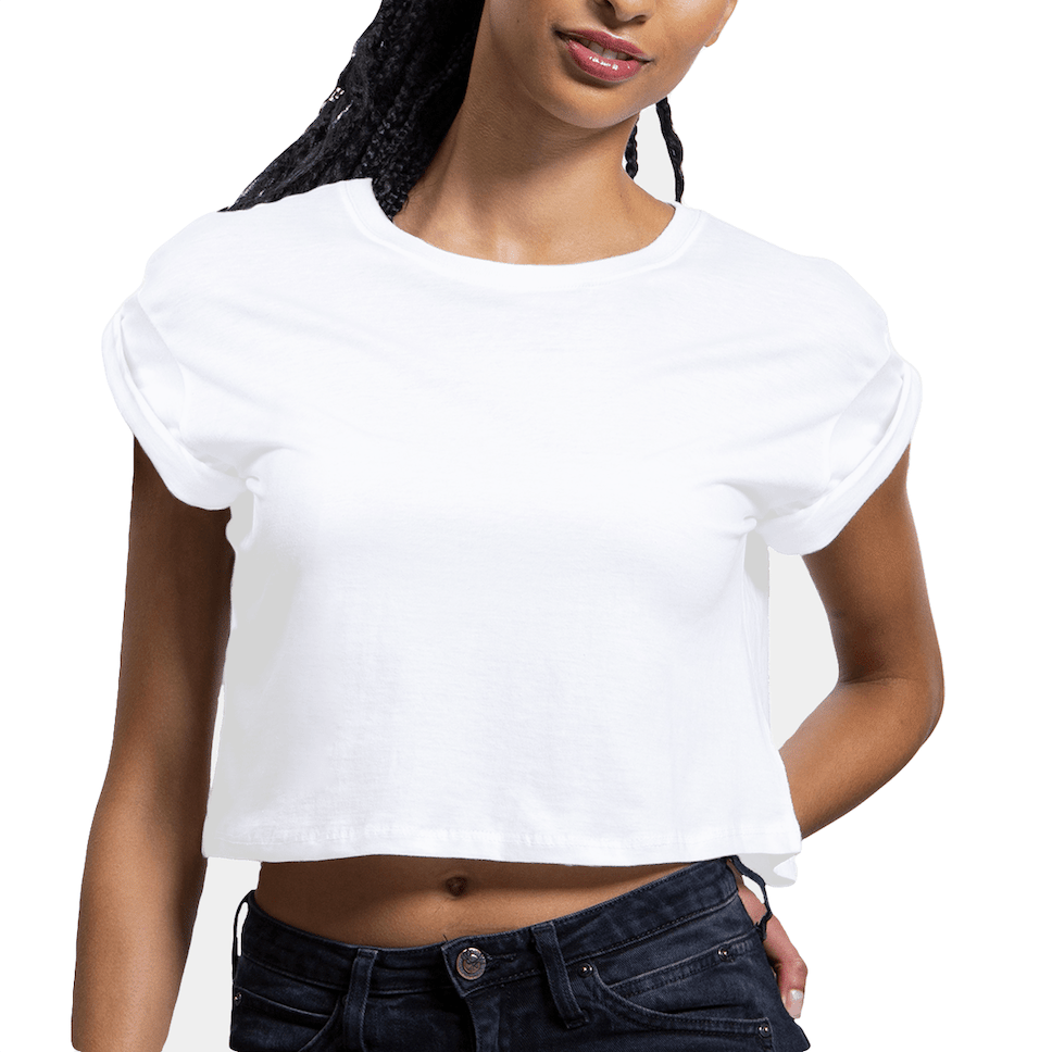 Women's Organic Cotton Crop Top - Lightweight & Sustainable Fashion, Flourish - Women's crop top