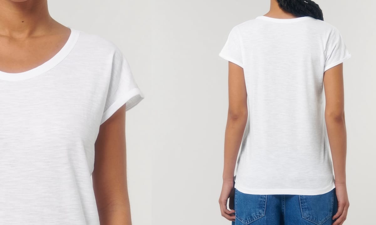 Women's Slub-Look T-Shirt - Ultra-Lightweight Organic Cotton, Let's Do Better Women's Slub T-Shirt