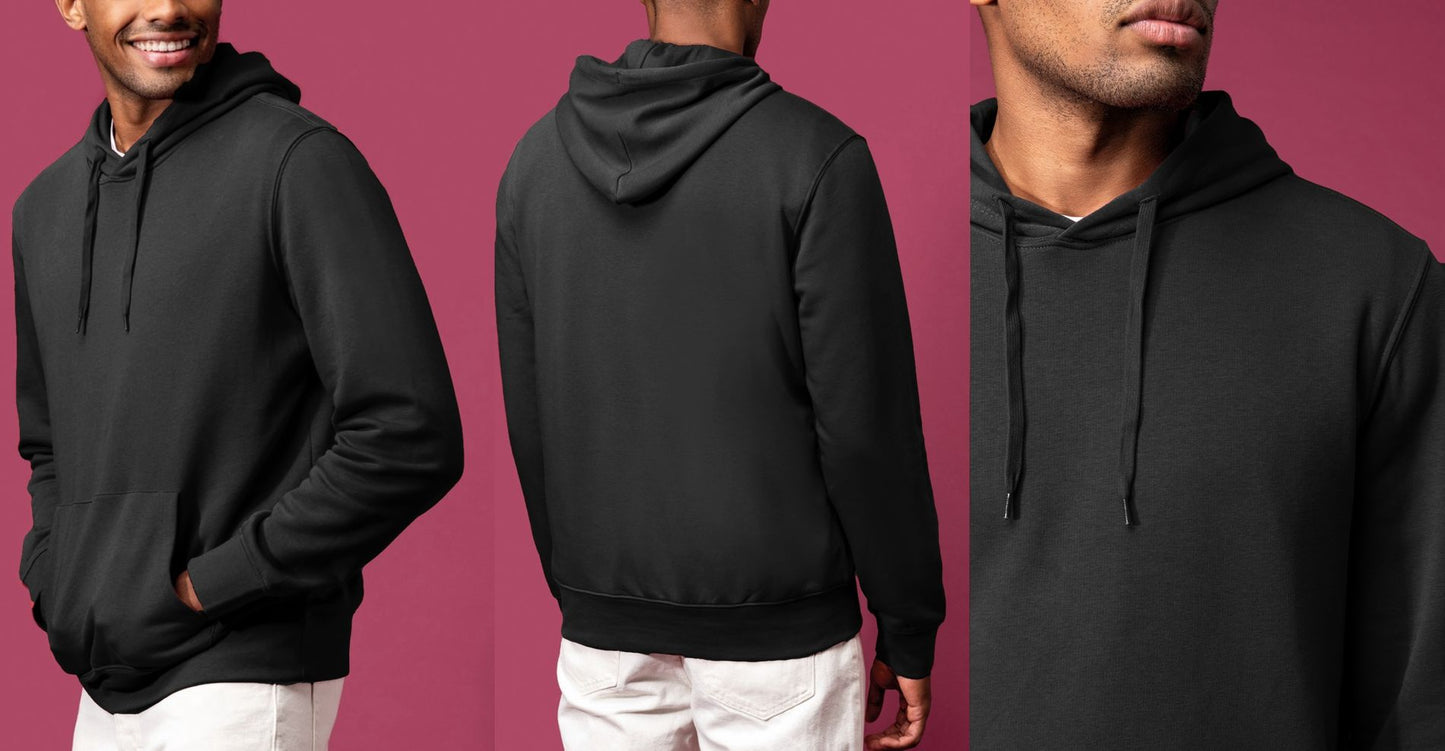 Men's Ecological Hoodie - Organic Cotton & Recycled Polyester, Lightweight, Let's Do Better Unisex Hoodie