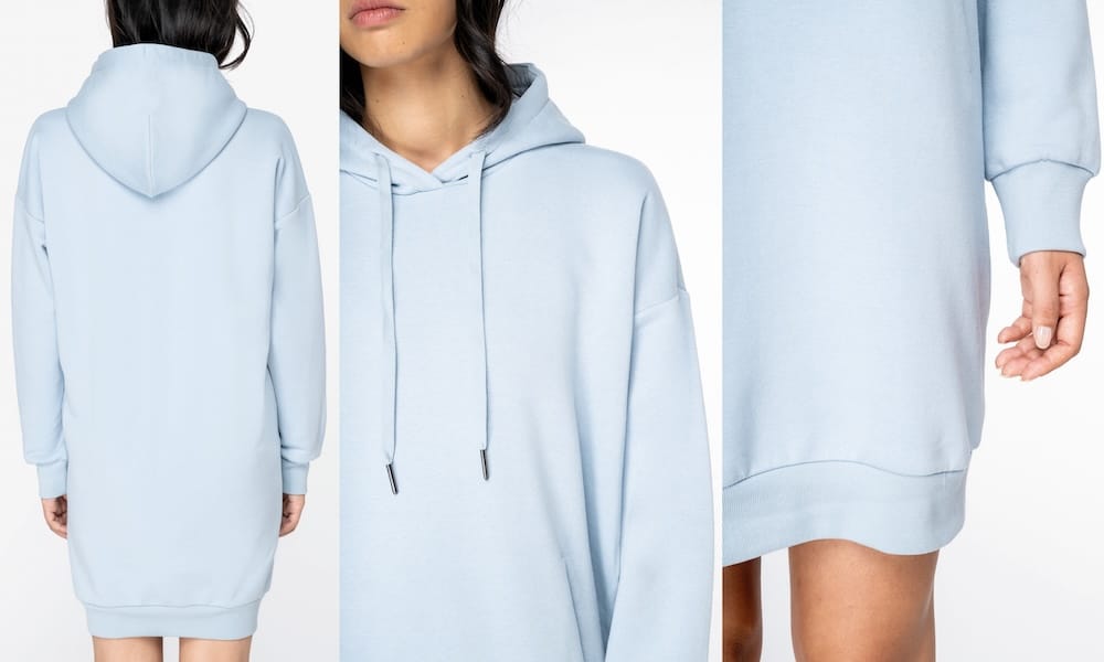 Women's Hoodie Dress - Organic Cotton & Recycled Polyester Blend, Let's Do Better Women's Hoodie Dress